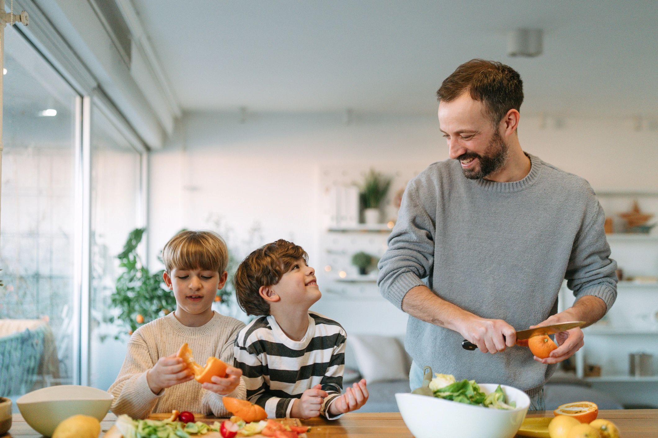Healthy family meal